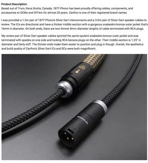 SILVER DART GRAPHENE AUDIO INTERCONNECT (XLR) 訊號線
