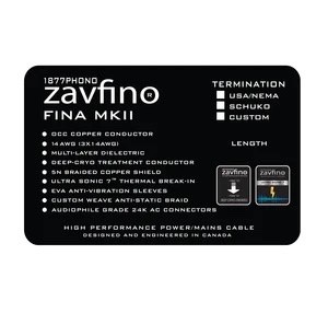 FINA OCC POWER CABLE 14AWG MKII 電源線